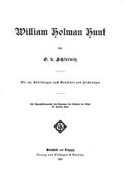 Cover of: William Holman Hunt by Schleinitz, Otto Julius Wilhelm freiherr von
