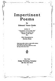 Impertinent poems by Cooke, Edmund Vance