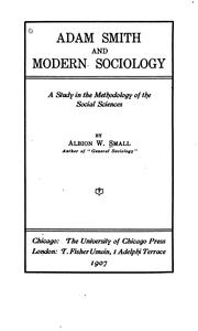 Cover of: Adam Smith and modern sociology: a study in the methodology of the social sciences.