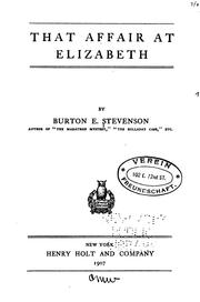 Cover of: That Affair at Elizabeth