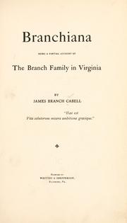 Cover of: Branchiana by James Branch Cabell