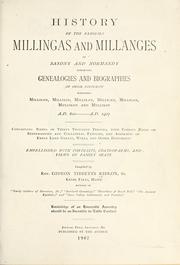 History of the families Millingas and Millanges by G. T. Ridlon