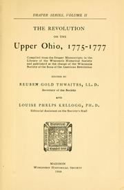 Cover of: The revolution on the upper Ohio, 1775-1777.