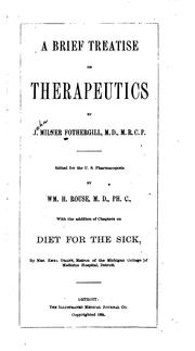 Cover of: A brief treatise on therapeutics