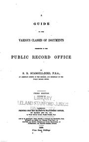 Cover of: A guide to the various classes of documents preserved in the Public Record Office