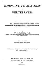 Cover of: Comparative anatomy of vertebrates