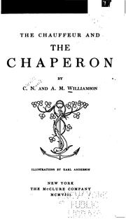 Cover of: The chauffeur and the chaperon by Charles Norris Williamson