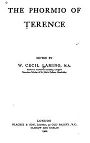 Cover of: The Phormio of Terence by Publius Terentius Afer