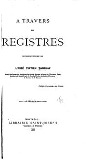 Cover of: À travers les registres