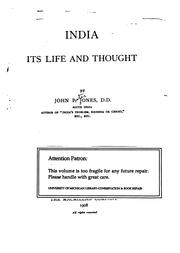 Cover of: India, its life and thought