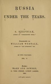 Cover of: Russia under the tzars.