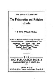 Cover of: The inner teachings of the philosophies and religions of India