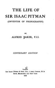 Cover of: The life of Sir Isaac Pitman: (inventor of phonography)