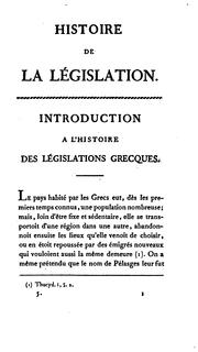 Cover of: Histoire de la législation