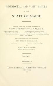 Cover of: Genealogical and family history of the state of Maine by George Thomas Little