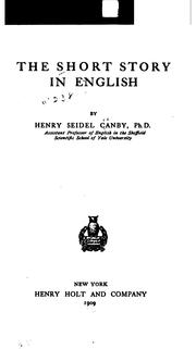 Cover of: The short story in English