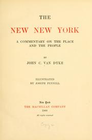 Cover of: The new New York: a commentary on the place and the people