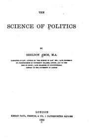 Cover of: The science of politics.