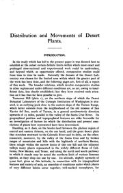 Cover of: Distribution and movements of desert plants