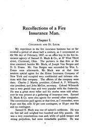 Recollections of a fire insurance man by Robert Siderfin Critchell