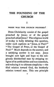 Cover of: The founding of the church