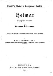 Cover of: Heimat: schauspiel in vier akten