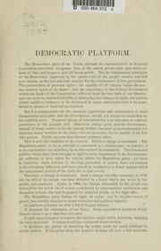 The political reformation of 1884 by Democratic Party. National Committee, 1884-1888.