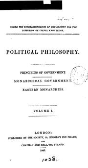 Cover of: Political philosophy. by Brougham and Vaux, Henry Brougham Baron