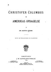 Cover of: Christofer Columbus og Amerikas opdagelse by Gustav Storm