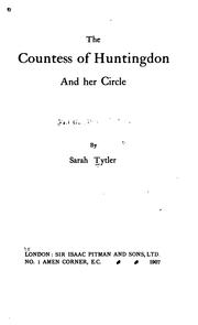 Cover of: The Countess of Huntingdon and her circle