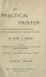 Cover of: The practical printer by Henry Gold Bishop