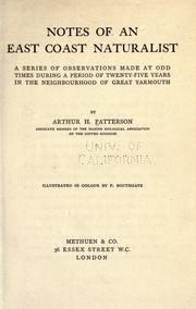 Cover of: Notes of an east coast naturalist