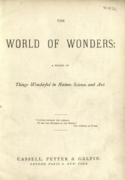 Cover of: The World of wonders by 