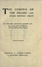 Cover of: The coming of the friars and other historic essays.