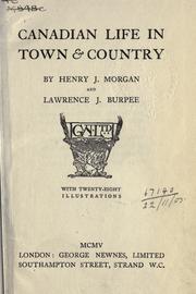Cover of: Canadian life in town and country