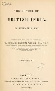 The history of British India by Mill, James