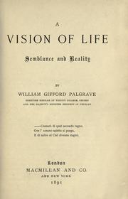 Cover of: A vision of life: semblance and reality