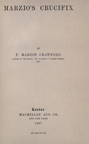 Marzio's crucifix by Francis Marion Crawford