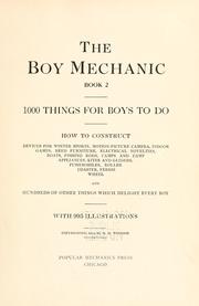 Cover of: The boy mechanic: book 2: 1000 things for boys to do.