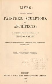 Cover of: Lives of the most eminent painters, sculptors and architects