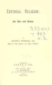 Cover of: External religion by George Tyrrell