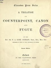 A treatise on counterpoint, canon and fugue by Frederick Arthur Gore Ouseley