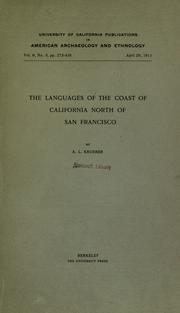 Cover of: The languages of the coast of California north of San Francisco
