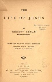 Cover of: The life of Jesus by Ernest Renan