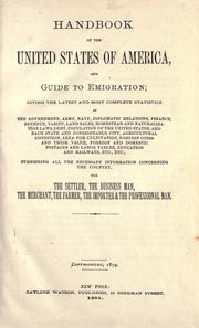 Cover of: Handbook of the United States of America and guide to emigration... by Gaylord Watson