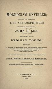 Cover of: Mormonism unveiled by John Doyle Lee