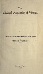 Cover of: A plea for Greek in the American high school