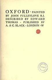 Cover of: Oxford by Thomas, Edward