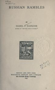 Cover of: Russian rambles. by Isabel Florence Hapgood