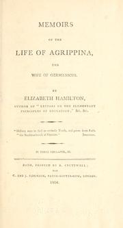 Cover of: Memoirs of the life of Agrippina: the wife of Germanicus.